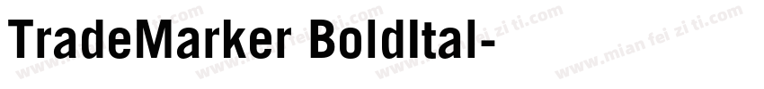 TradeMarker BoldItal字体转换